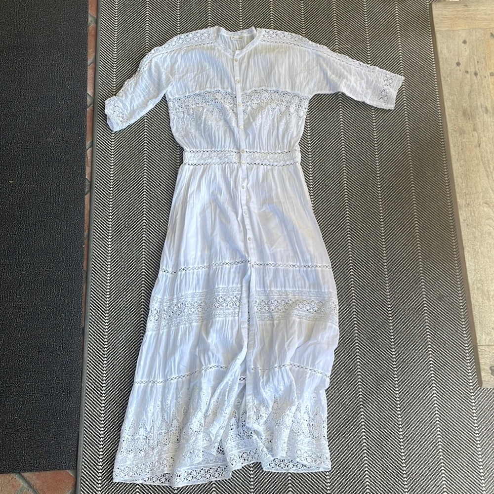 Long white Love Shack Fancy dress